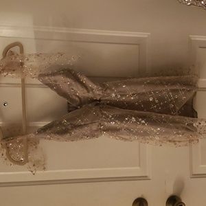 Mini gray/silver sequin mini dress